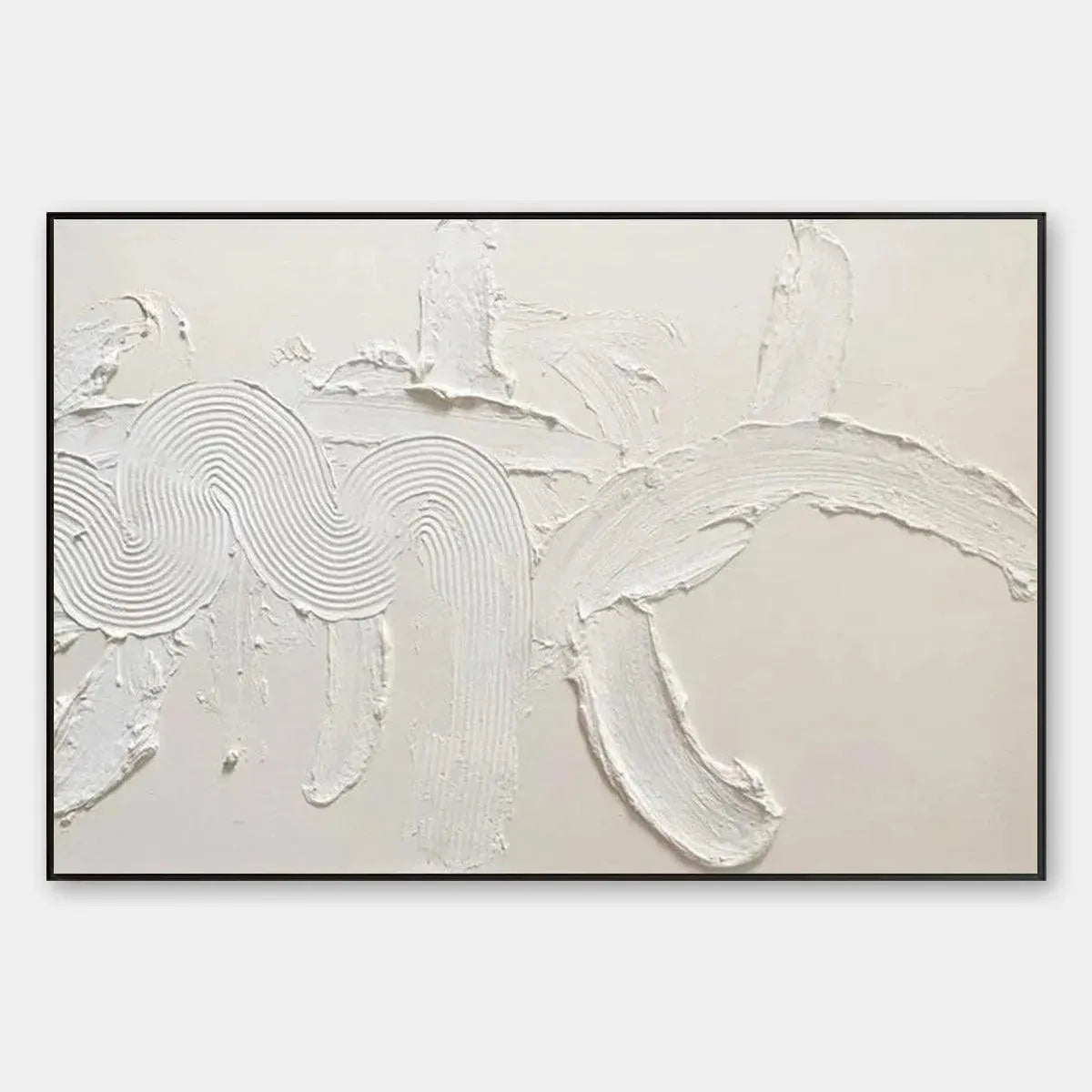 WHITE TEXTURED ABSTRACT: Textured Abstract Painting in White