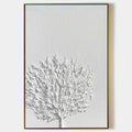 WHITE TEXTURED TREE: Textured Floral Wall Art
