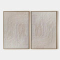 WHITE TEXTURE DUO: Set of 2 Textured Abstract Paintings