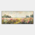 WILD FLOWER FIELD PANORAMIC: Wildflower Painting, Panoramic Wall Art