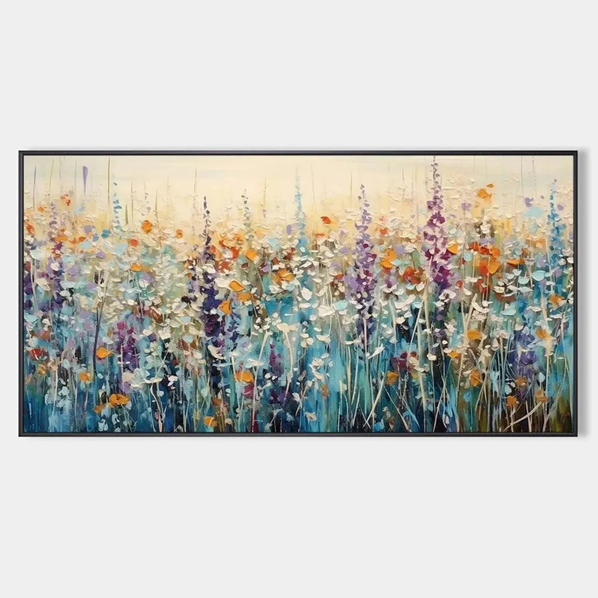 WILD MEADOW: Textured Impasto Wildflower Meadow Painting