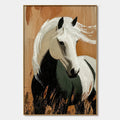 WINDWHISPER: Textured Horse Portrait Oil Painting