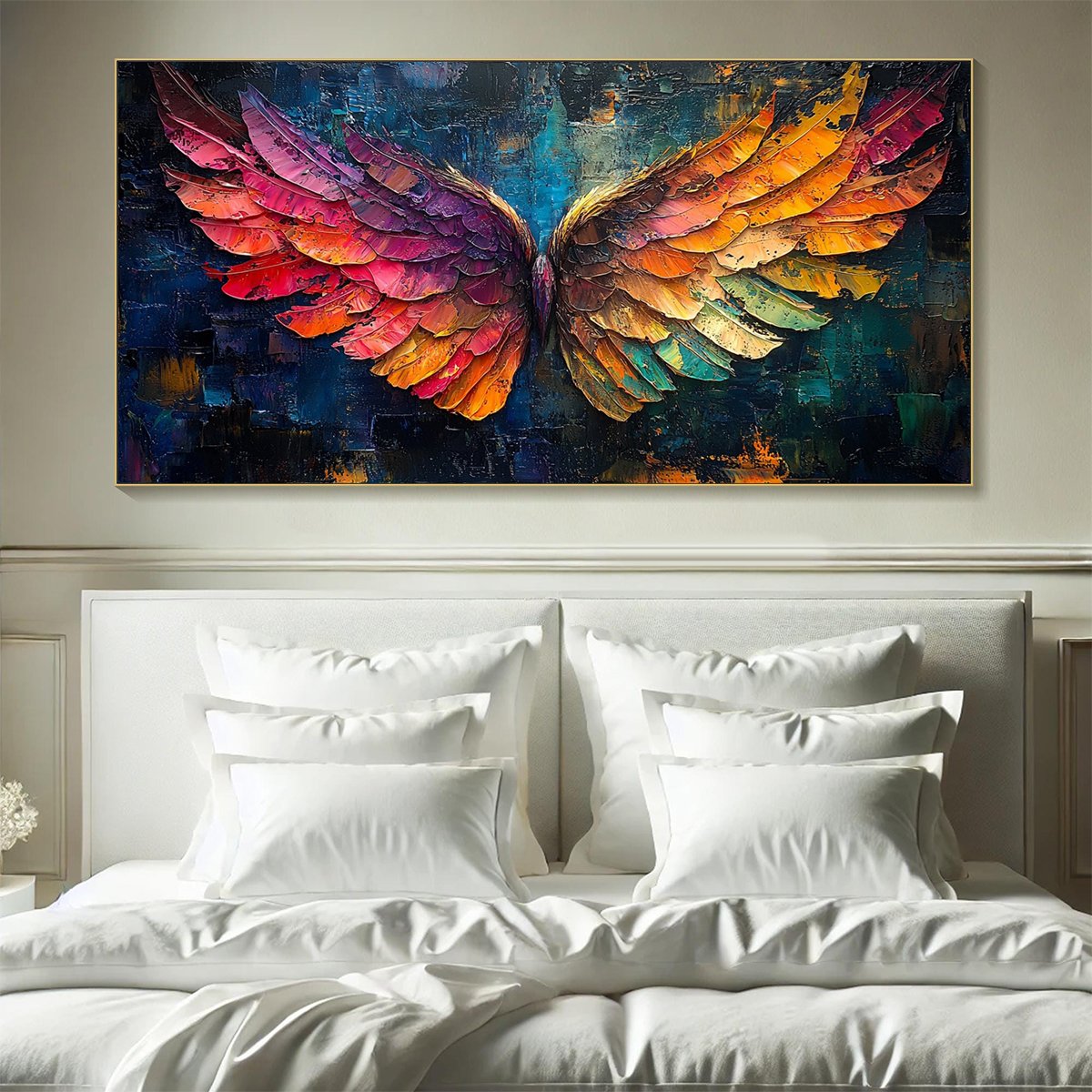 WINGS OF ASCENSION: Textured Abstract Oil Painting