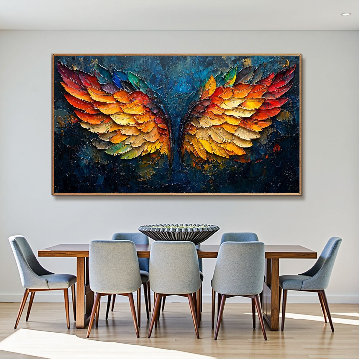 WINGS OF FIRE: Textured Abstract Oil Painting