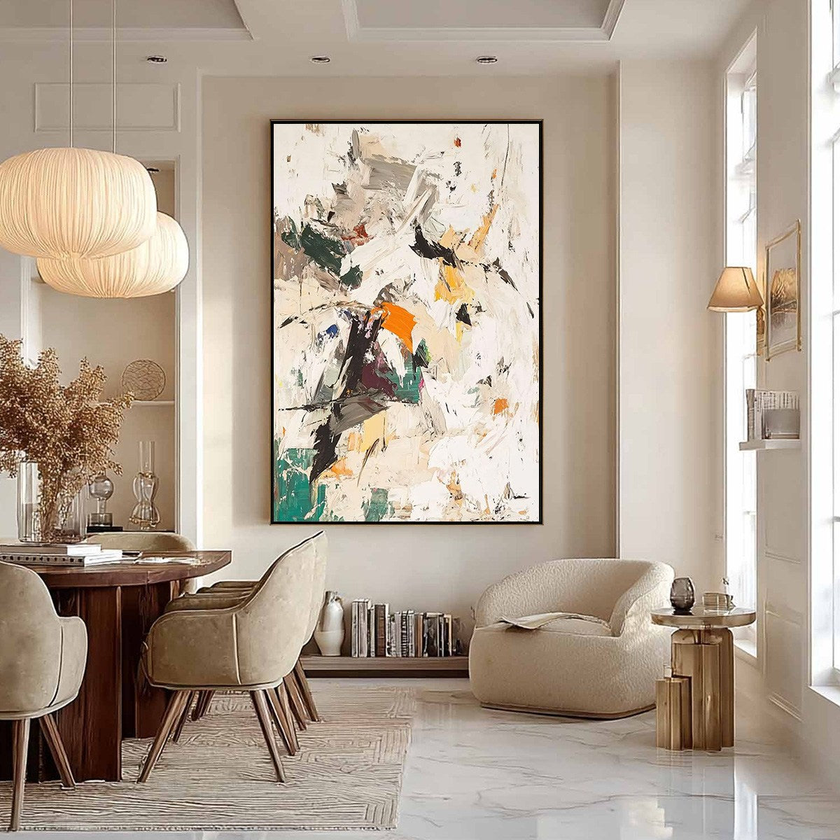 WINTER'S KISS: Textured Abstract Impasto Oil Painting