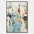 WINTER'S WHISPER: Textured Abstract Oil Painting