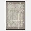 WOVEN TRANQUILITY Minimalist Textured Beige Abstract Oil Painting