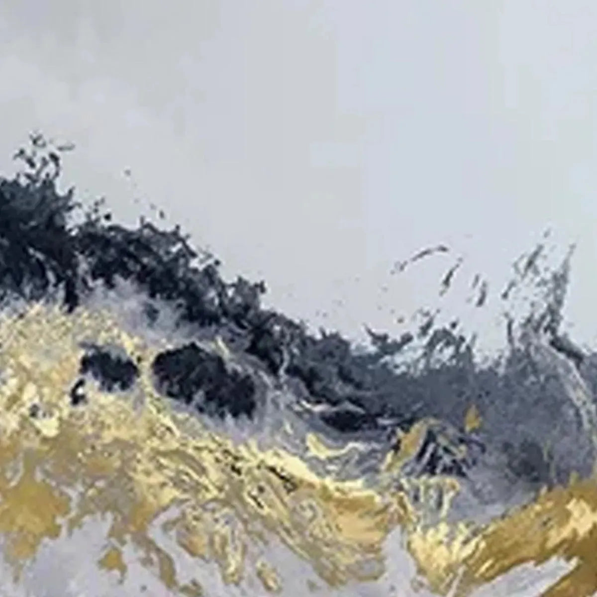 GOLD & GREY ABSTRACT TRIPTYCH: Abstract Painting Set of 3, Vertical Wall Art