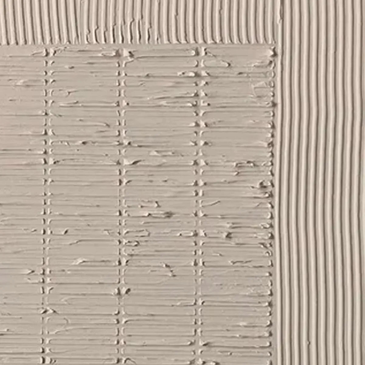 TEXTURED GRID DUO: Set of 2 Textured Abstract Paintings in Beige