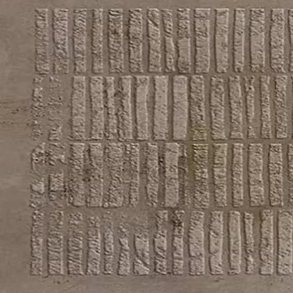 TEXTURED RECTANGLE ARRAY: Minimalist Textured Painting in Brown