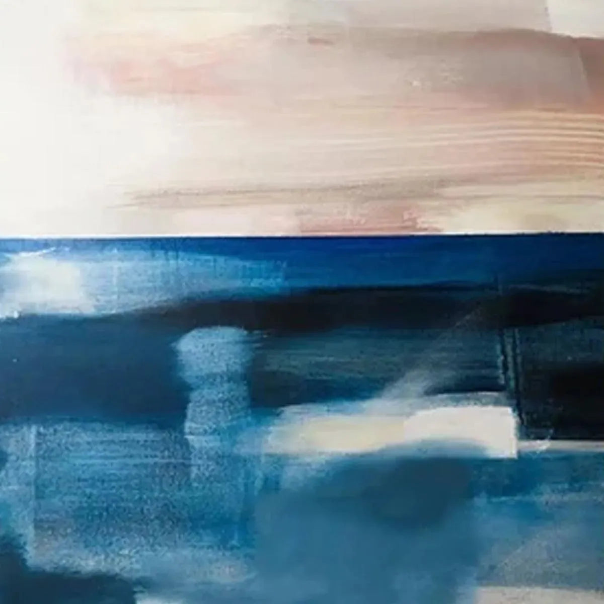 ABSTRACT OCEAN DIPTYCH: Abstract Seascape Painting Set of 2, Vertical Wall Art