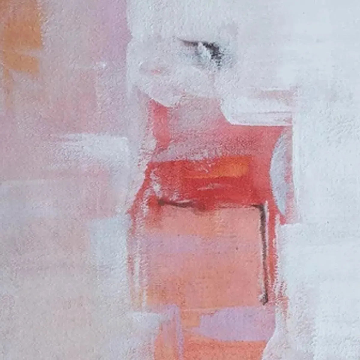 BLUSHING DAWN: Pink Abstract Painting, Textured Wall Art, Vertical Canvas, Minimalist Decor