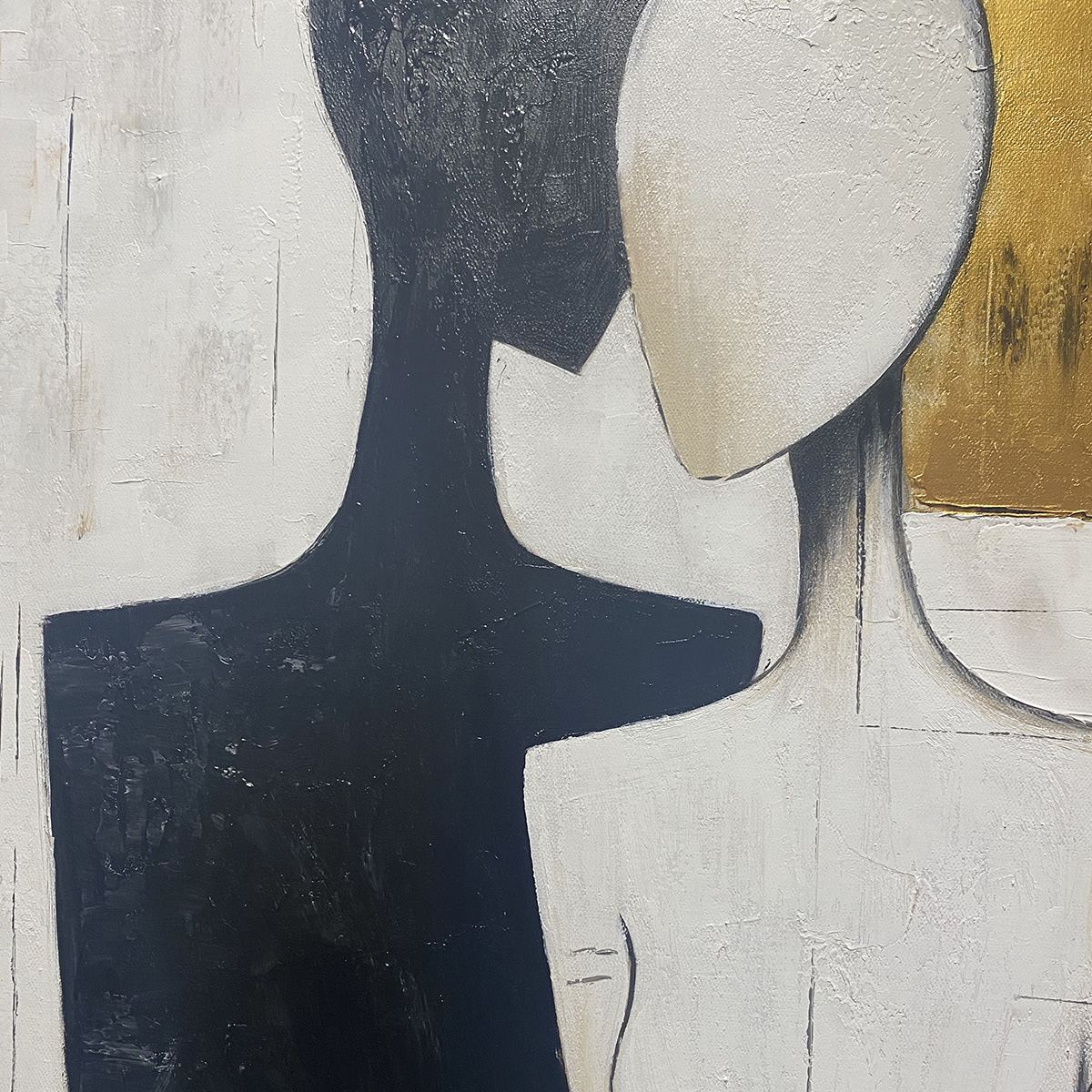 DUALITY: Abstract Figurative Textured Oil Painting
