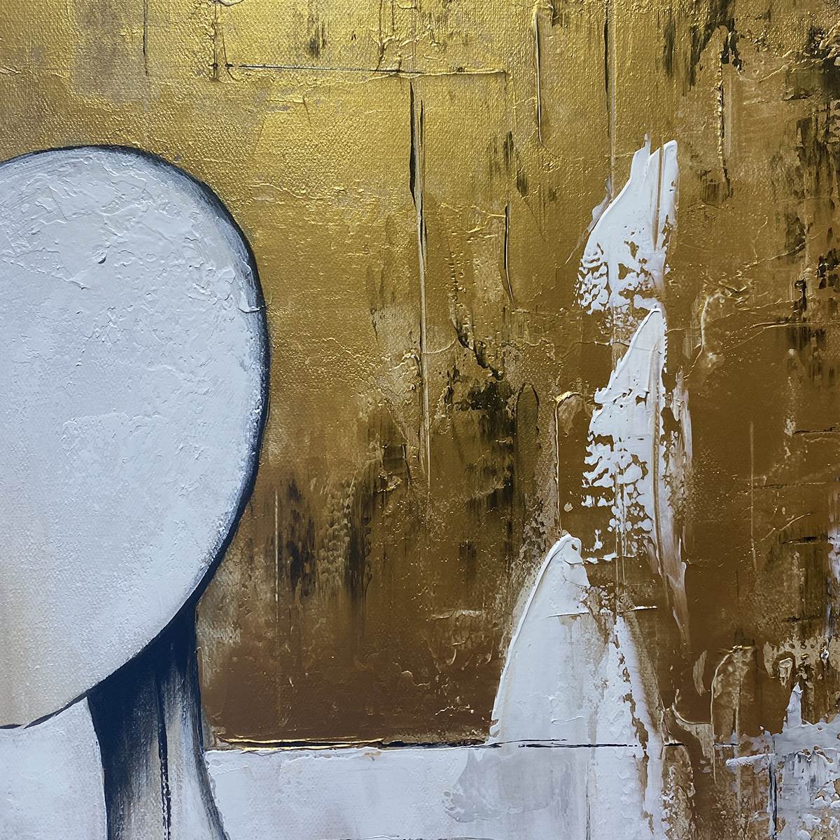DUALITY: Abstract Figurative Textured Oil Painting