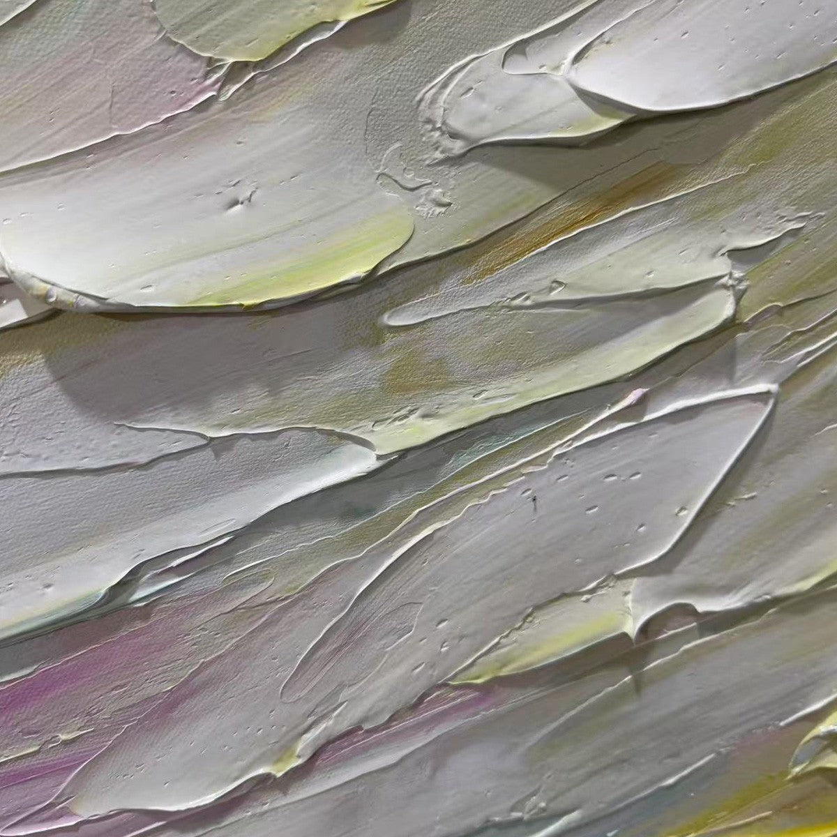 PASTEL DREAM: Textured Abstract Painting in Soft Hues, Horizontal Wall Art