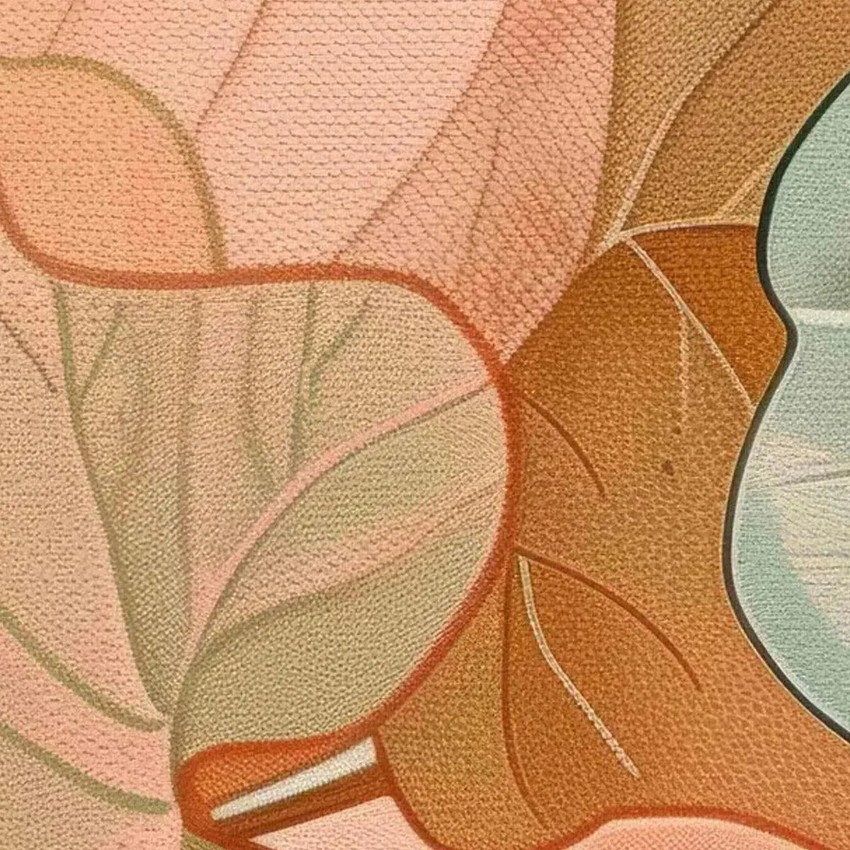 TROPICAL LEAF PANORAMIC: Botanical Painting, Panoramic Wall Art