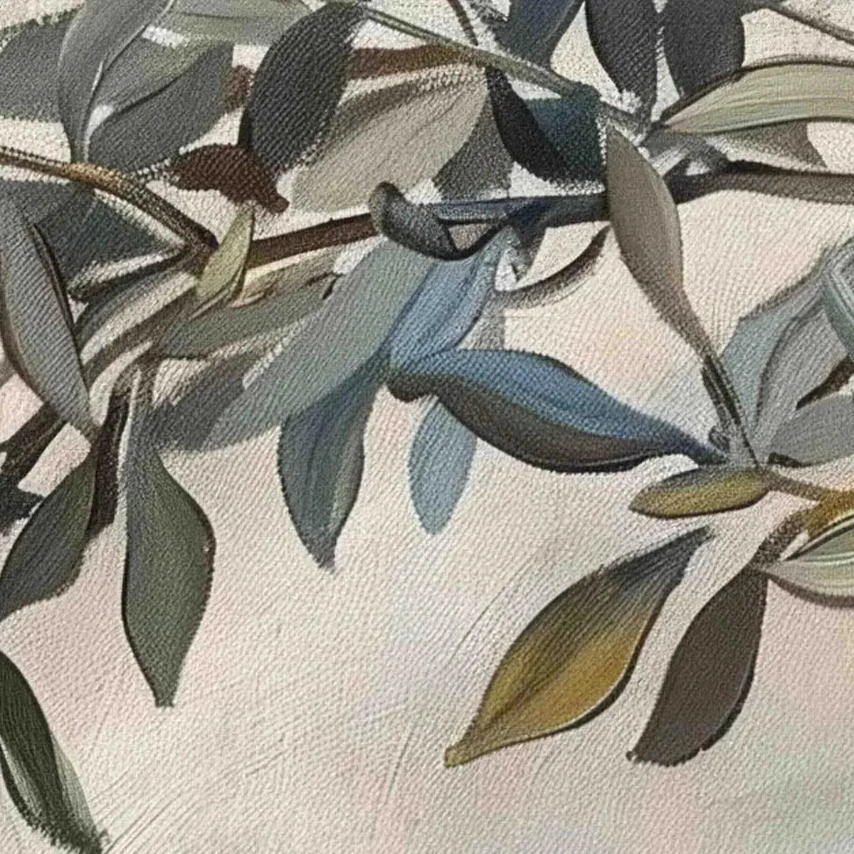 OLIVE BRANCH PANORAMIC: Botanical Painting, Panoramic Wall Art