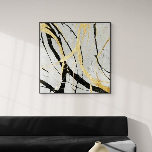 Black/Gold Abstract Wall Art