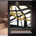 Black & Gold Abstract Art
