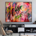 Abstract Wall Art Love