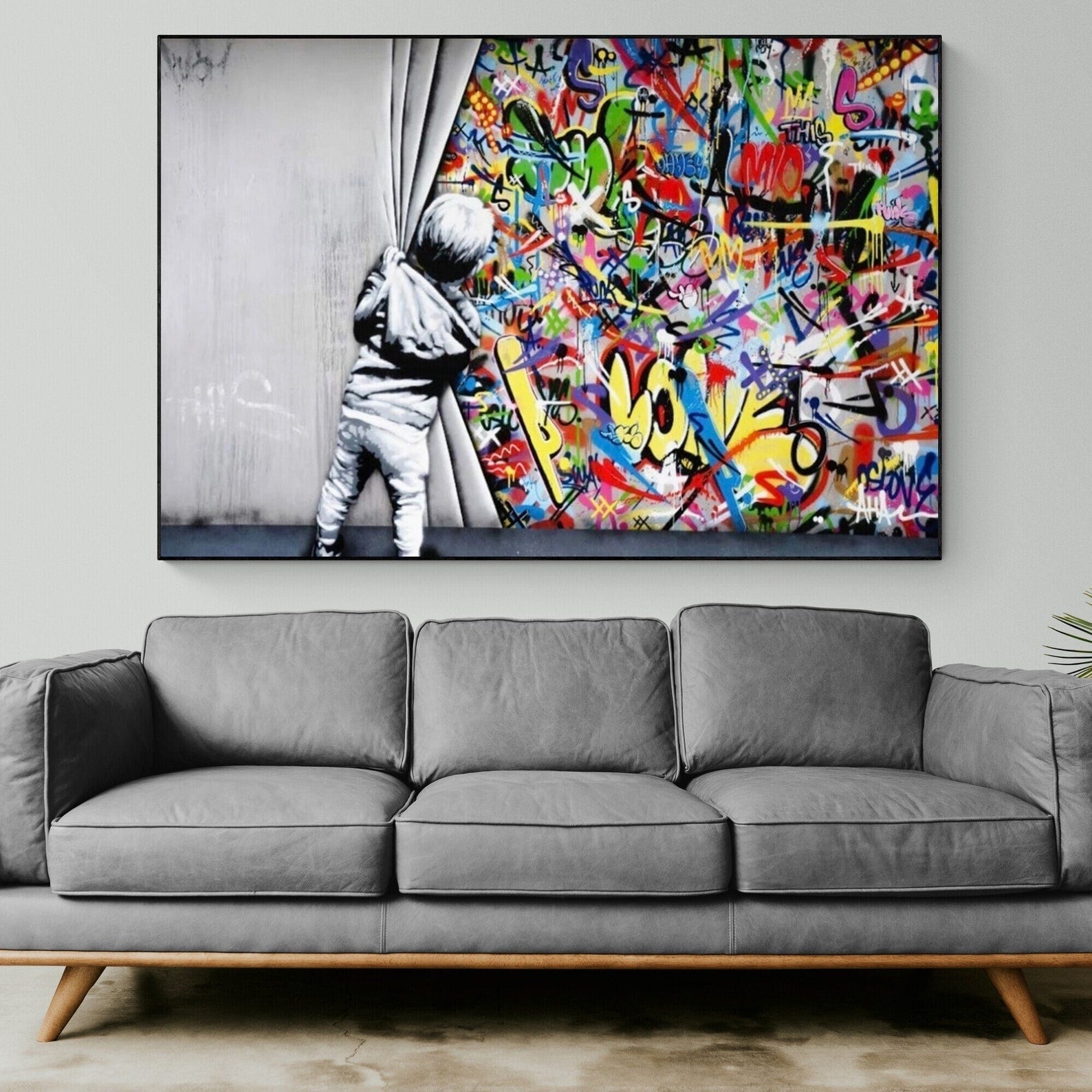 Banksy Behind the Curtain - 100% Hand-Painted