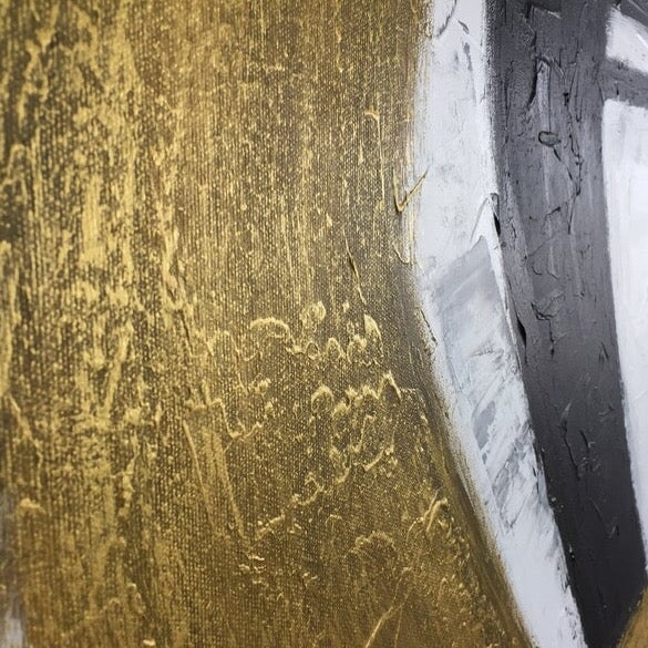 Black & Gold Abstract Art