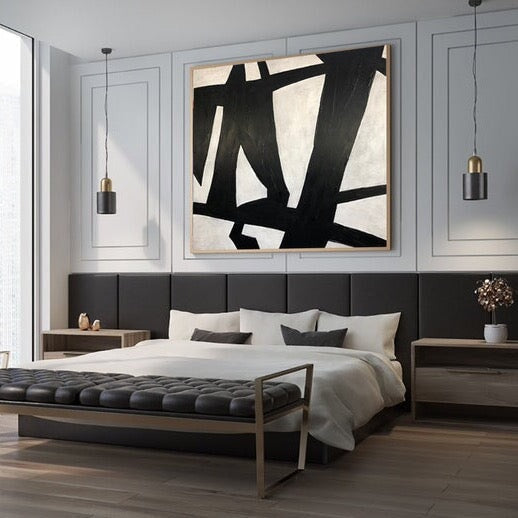 Black & White Abstract Canvas Wall Art
