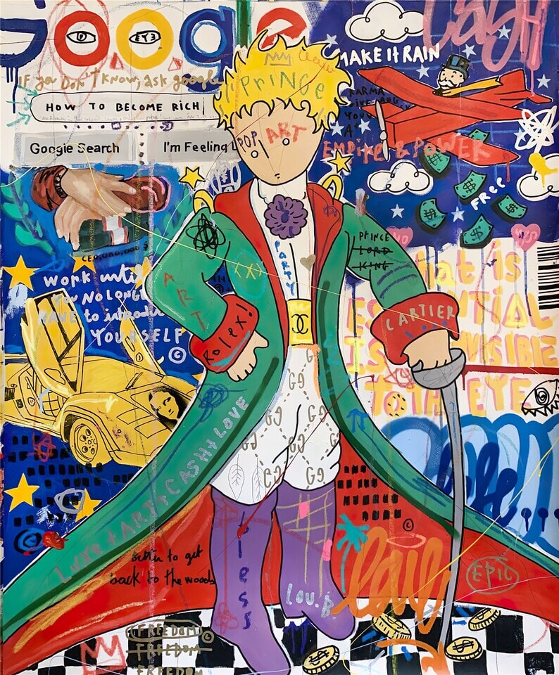 The Little Prince Graffiti Wall Art