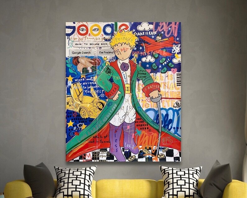 The Little Prince Graffiti Wall Art