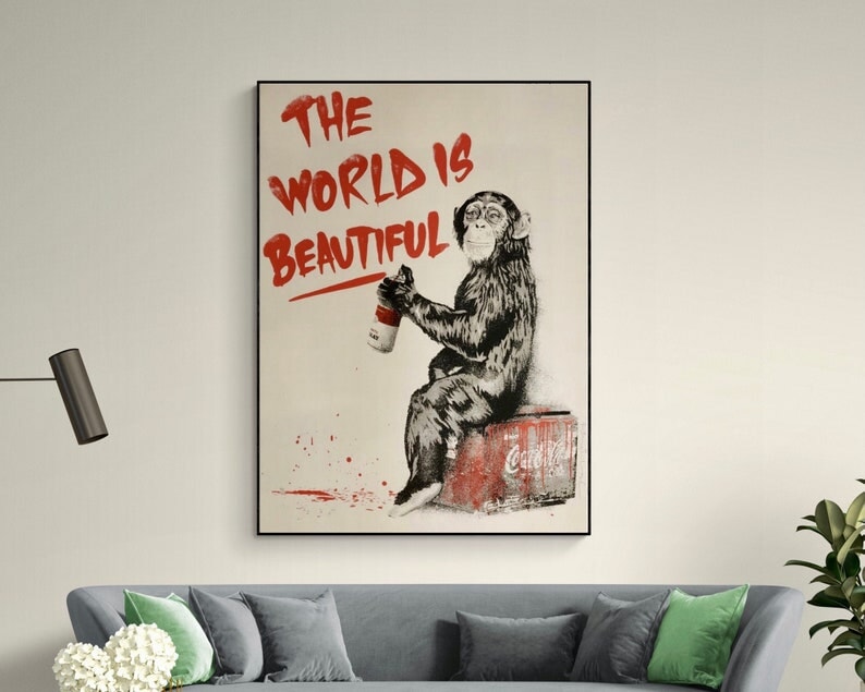 Funny Monkey "The World is Beautiful"