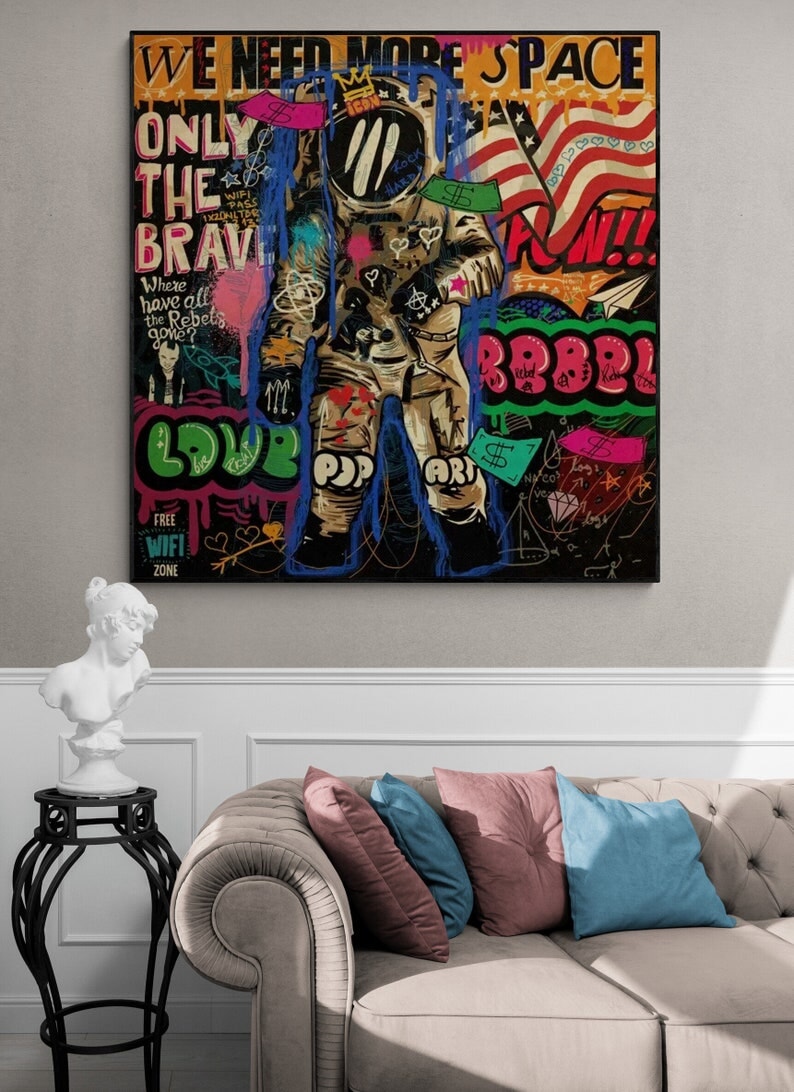 American Astronaut Pop Art Canvas