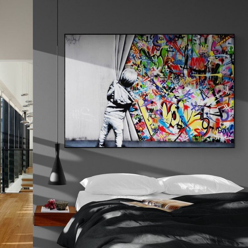 Banksy Behind the Curtain - 100% Hand-Painted