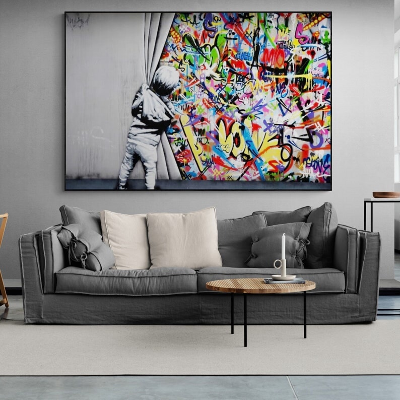 Banksy Behind the Curtain - 100% Hand-Painted