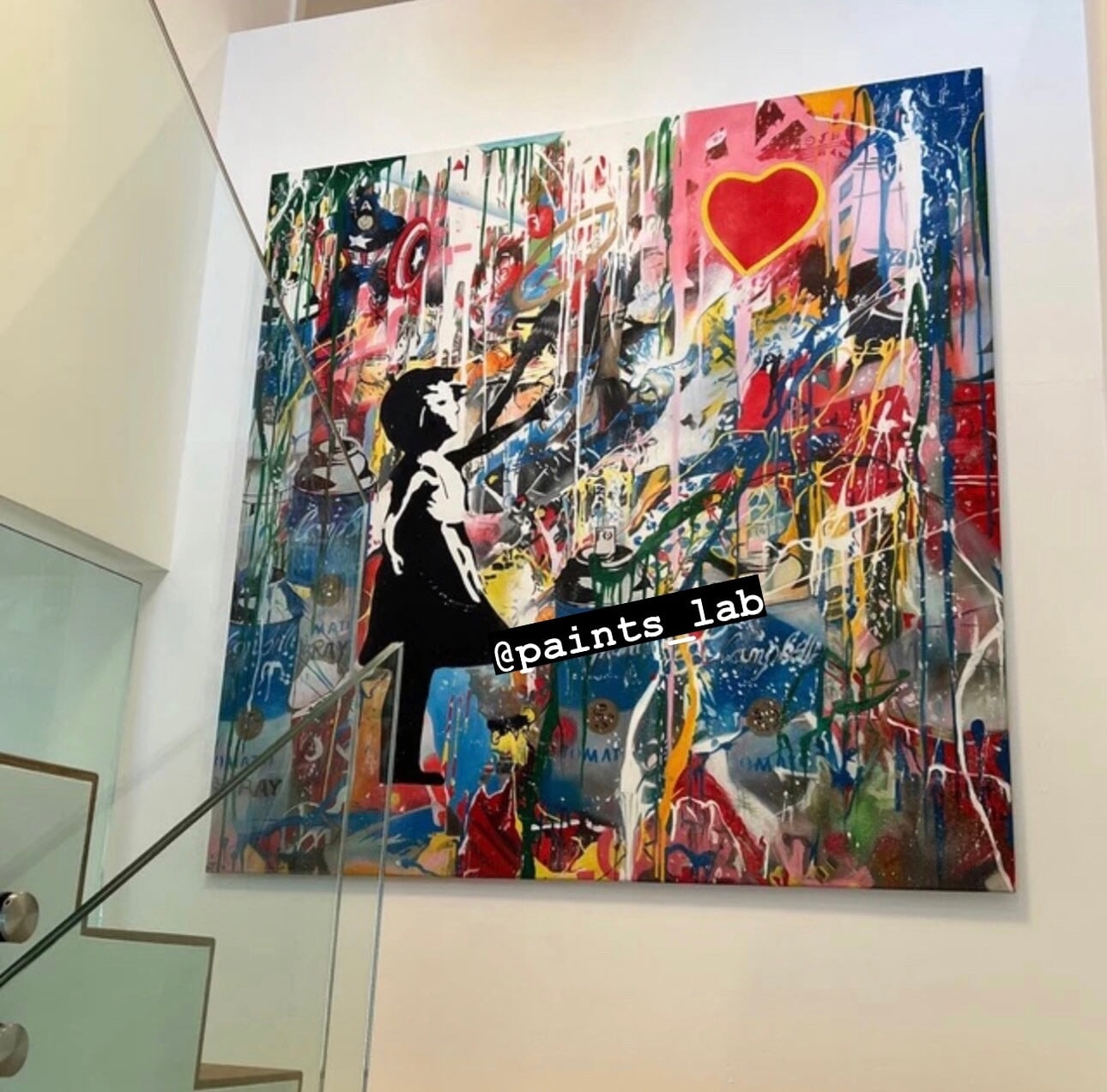 Banksy Balloon Girl 100% Hand-Painted