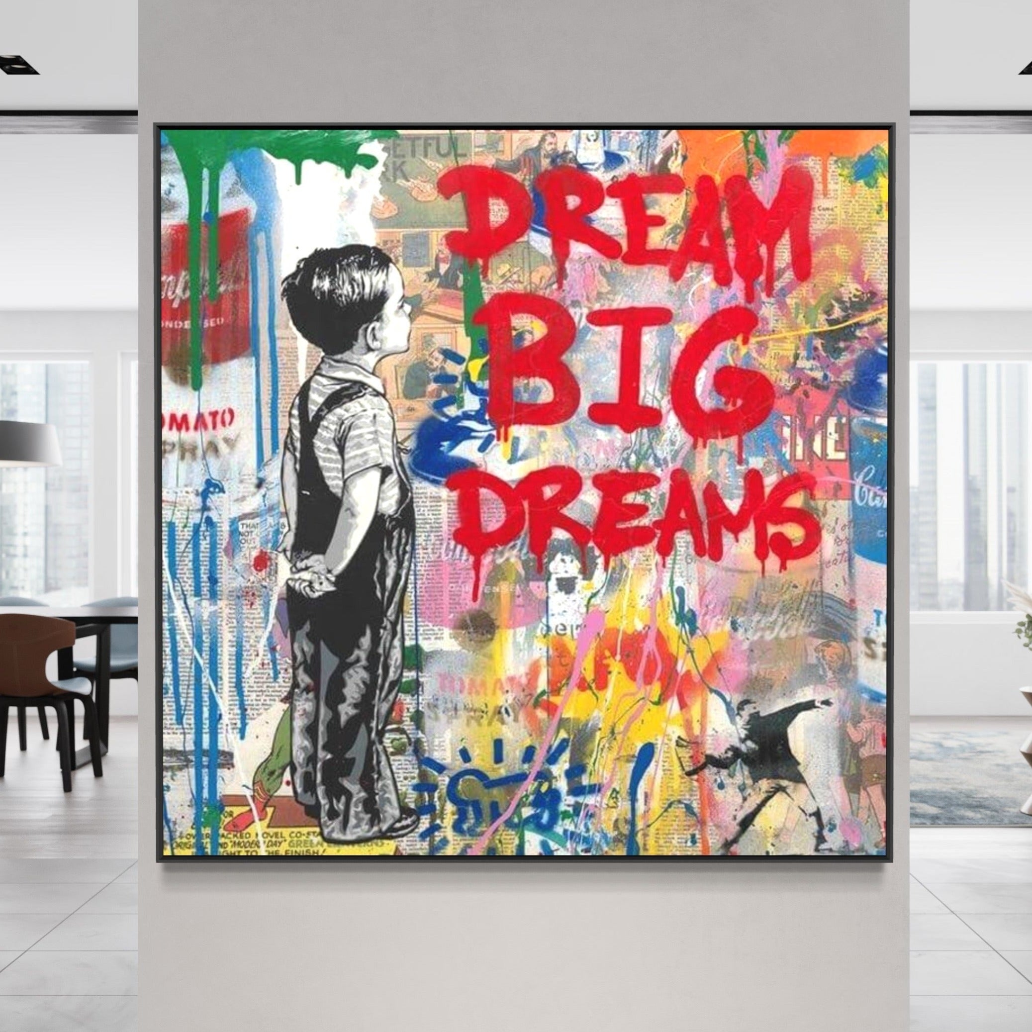 Banksy Dream Big Dreams 100% Hand-Painted
