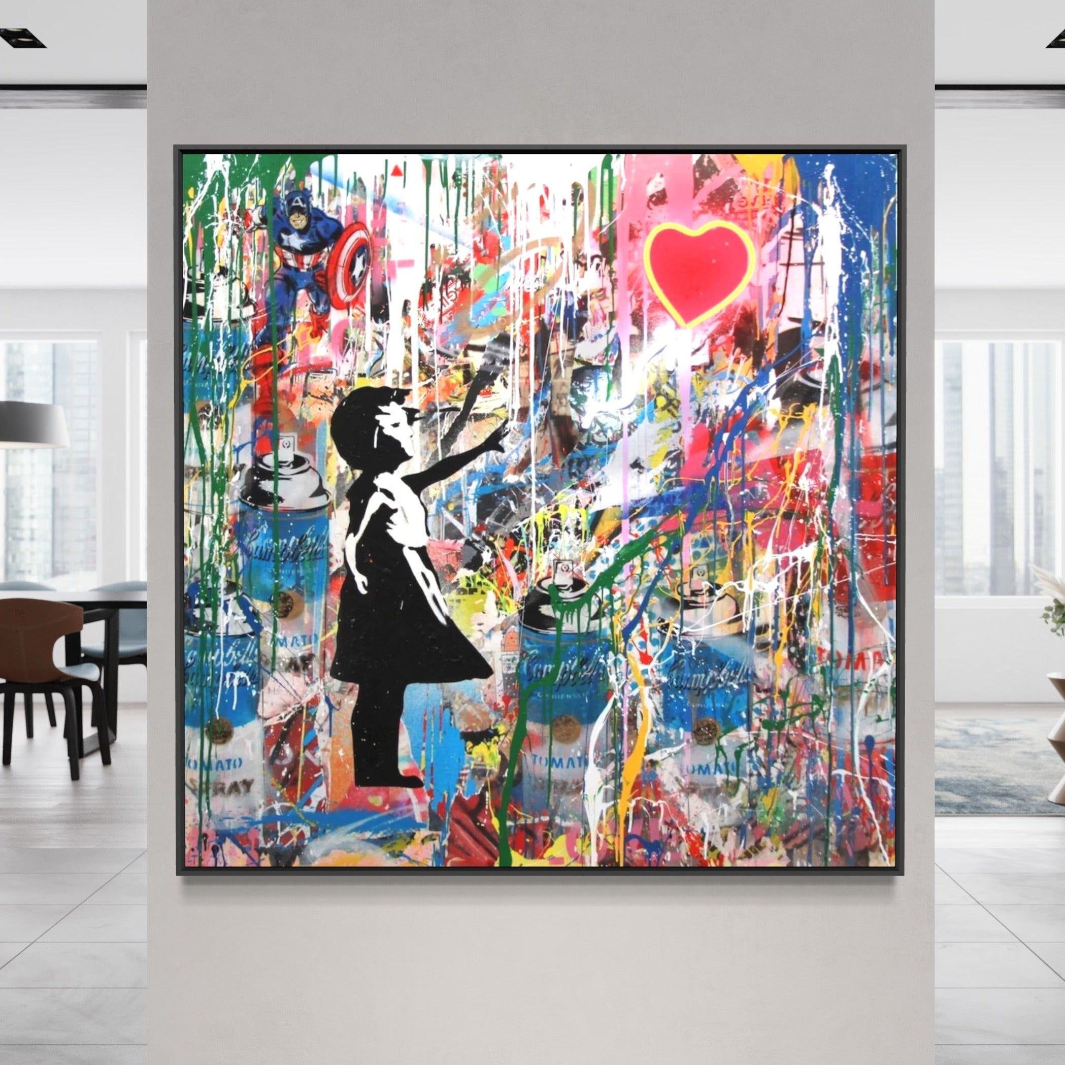 Banksy Balloon Girl 100% Hand-Painted