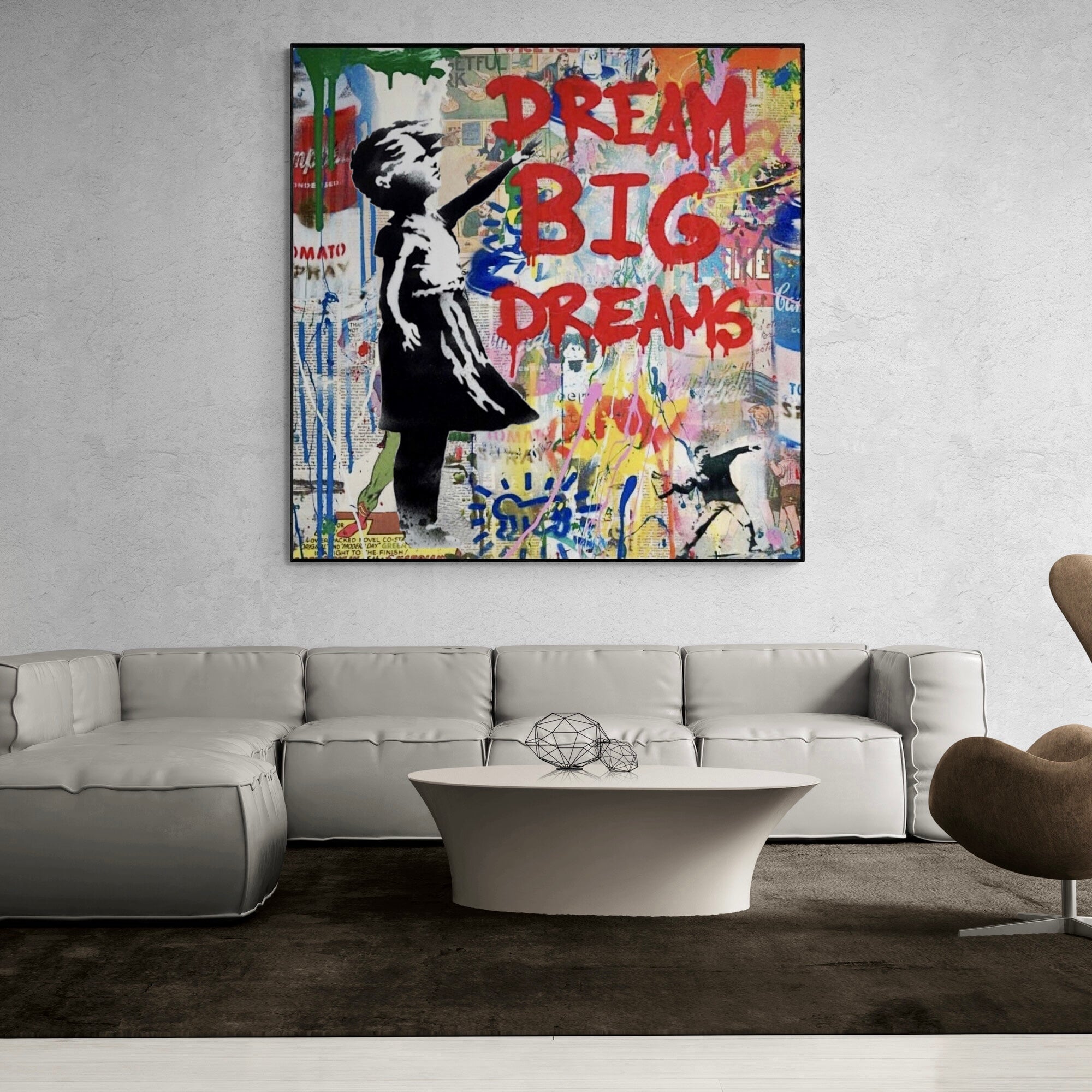 Girl Dream Big Dreams Graffiti Art