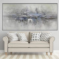 Gray Horizontal Abstract Art
