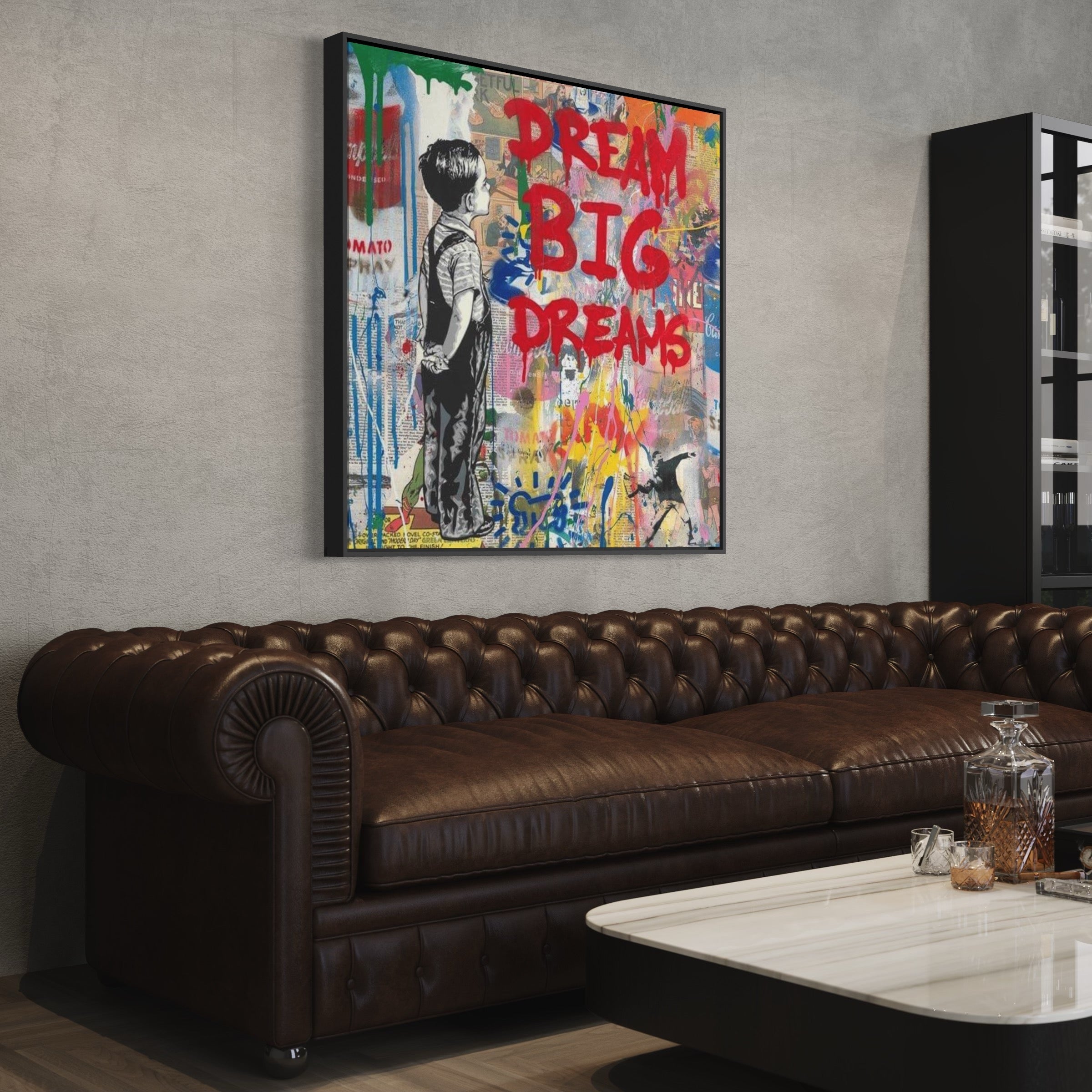 Banksy Dream Big Dreams 100% Hand-Painted
