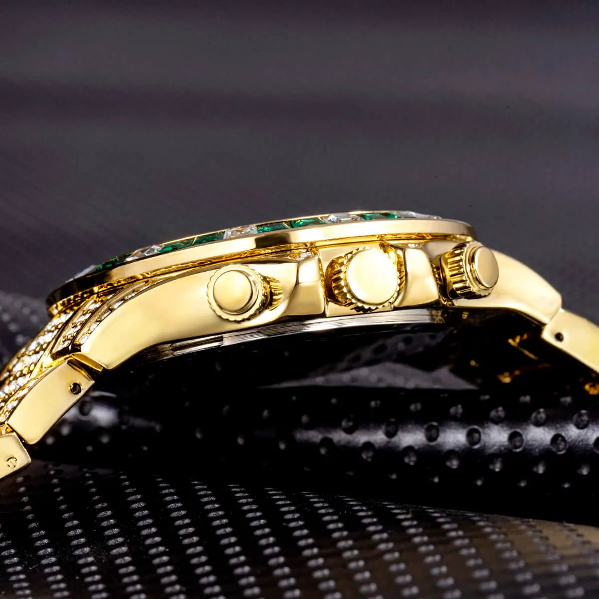 Luxury Iced Out Diamond Stainless Steel Watch