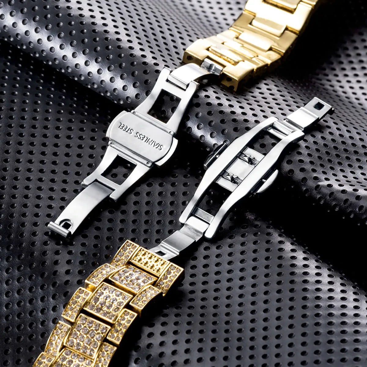 Luxury Iced Out Diamond Stainless Steel Watch