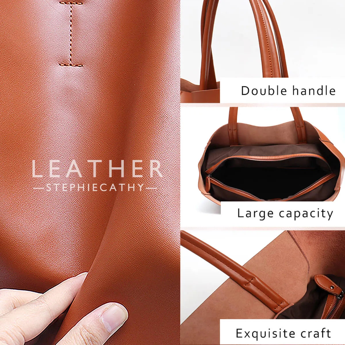 Luxury Leather Designer Women Tote Bags