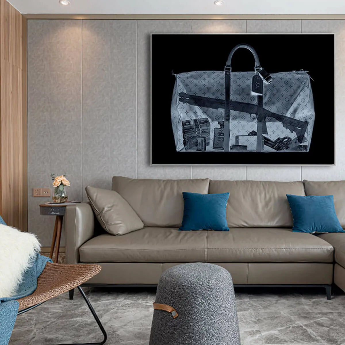 Luxury Money Perfume In Bag Art Canvas Painting Print Wall Art