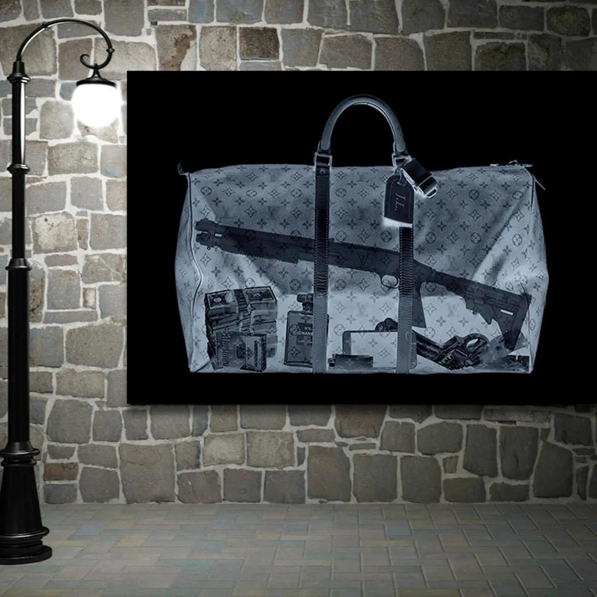Luxury Money Perfume In Bag Art Canvas Painting Print Wall Art
