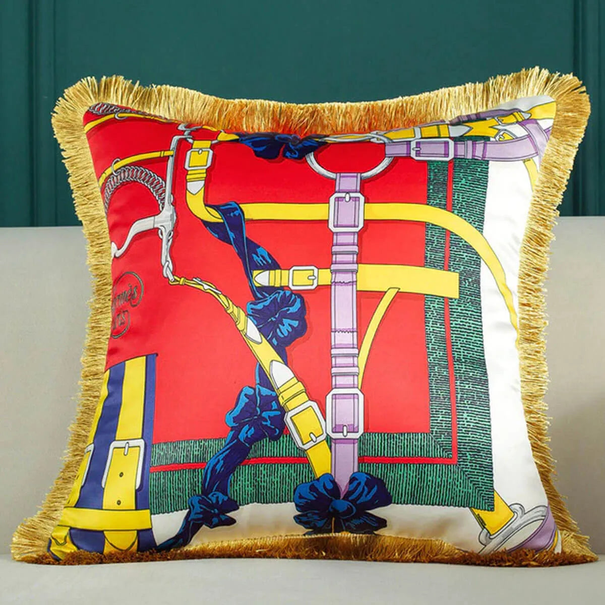Luxury Silk Pillowcase Tropical Forest Decorative Pillows Cushion Cover