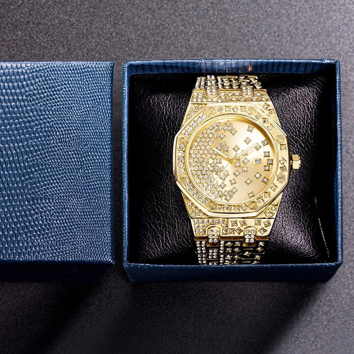 Luxury Star Dial Stainless Steel Lum Watch