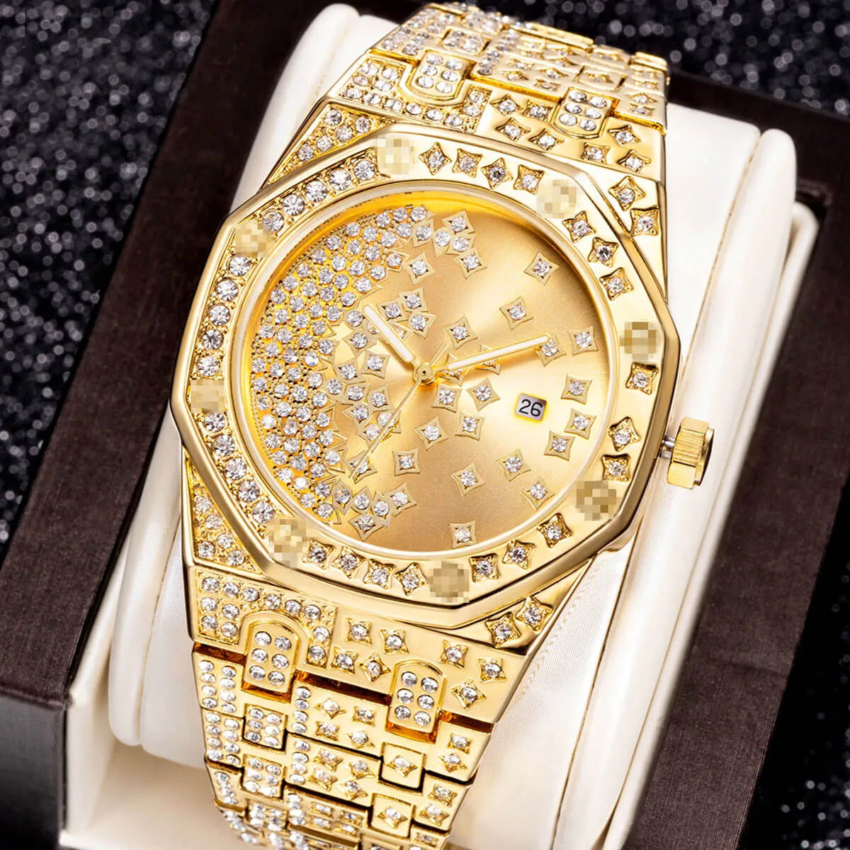 Luxury Star Dial Stainless Steel Lum Watch