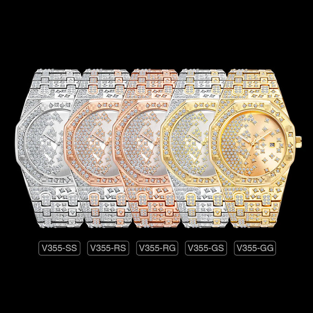 Luxury Star Dial Stainless Steel Lum Watch