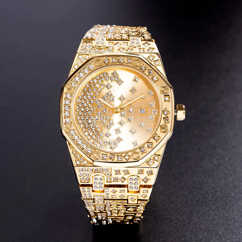 Luxury Star Dial Stainless Steel Lum Watch