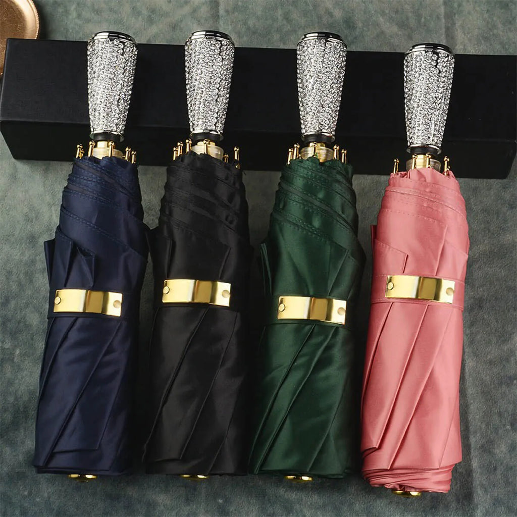 Luxury Women's Folding Windproof UV Umbrella